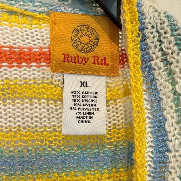 Ruby Rd Crocheted Vest XL - Picture 4 of 5